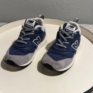 New Balance Kids' Navy and Light Gray Sneakers
